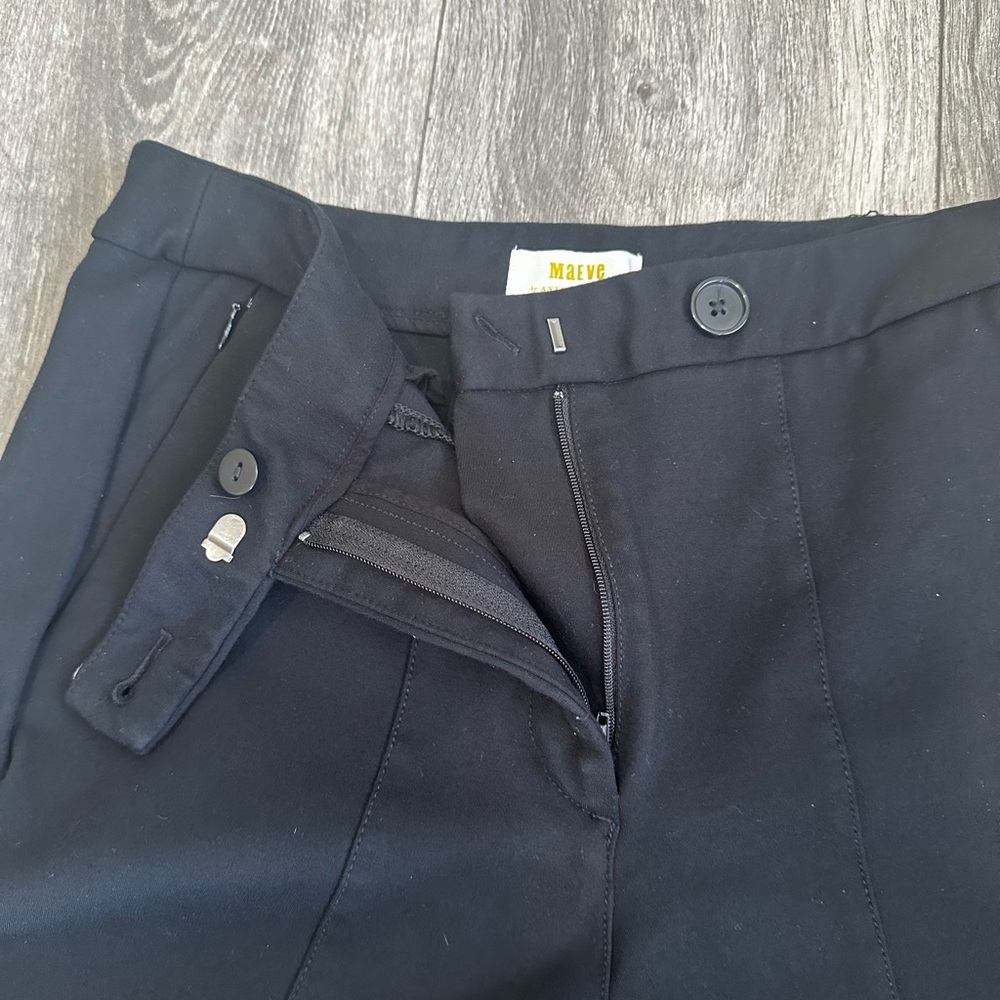 Anthropologie Maeve Ankle Zip Pants Black Size 10 Career Office - Picture 10 of 16